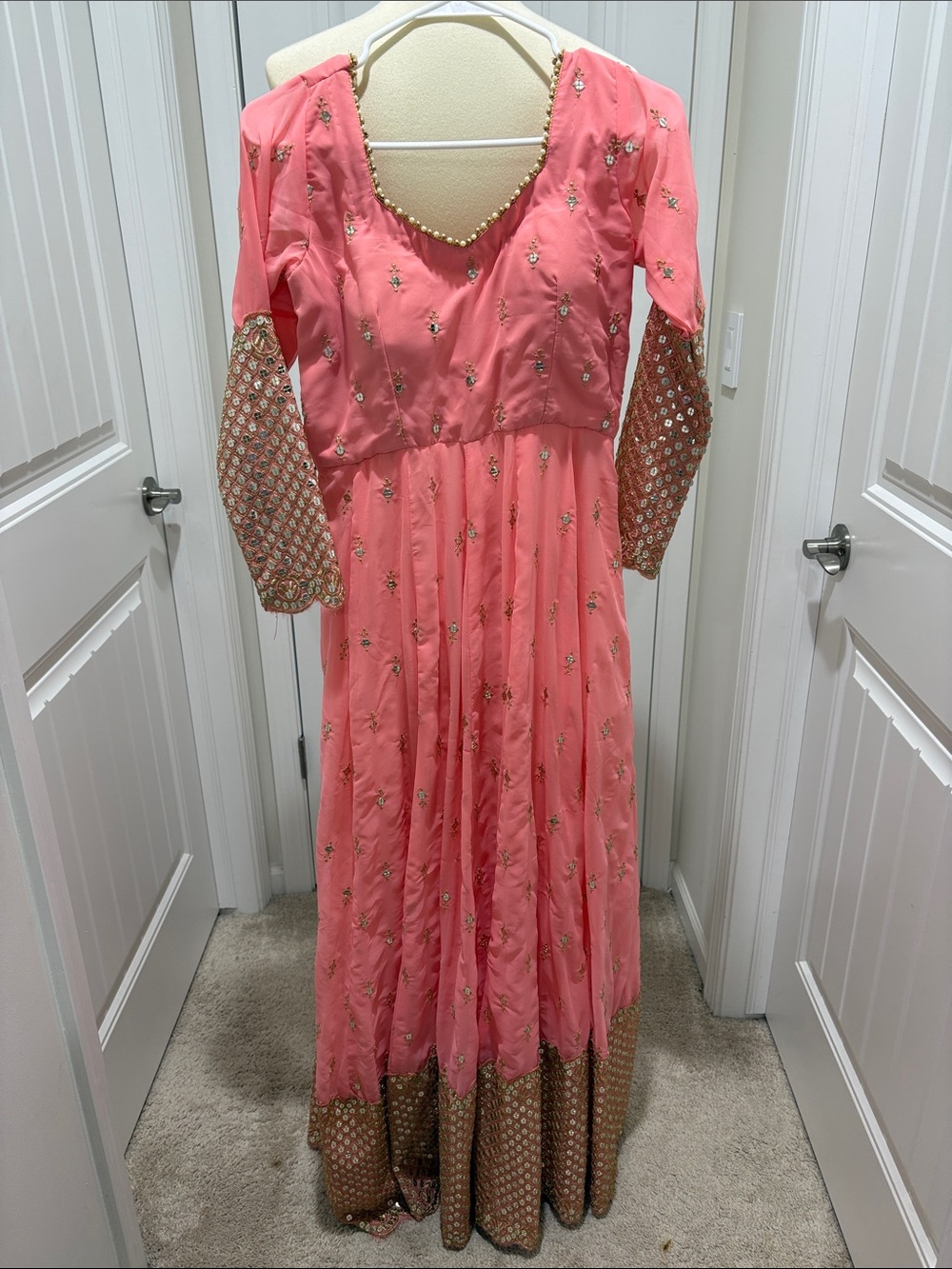 Custom made designer Indian/pakistani maxi dress